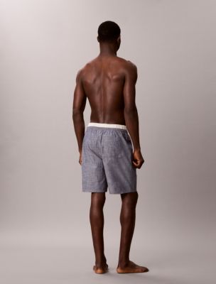 Пижамные шорты для мужчин, хлопок — Calvin Klein, цвет: Шамбре индиго — фото 5