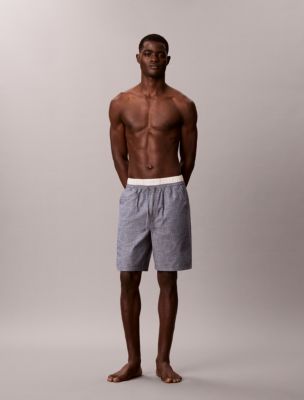 Cotton Chambray Sleep Shorts, Chambray Indigo
