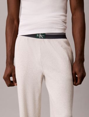 Мужские пижамные брюки Calvin Klein Heritage из вафельной ткани, цвет: Светлый серый меланжевый — фото 2