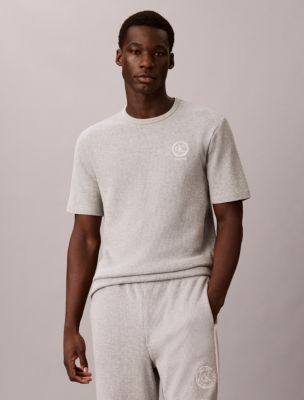 Brushed Waffle Sleep Tee, Grey Heather