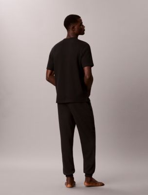 Пижамный топ для мужчин, вафельная ткань — Calvin Klein, цвет: Чёрный — фото 4