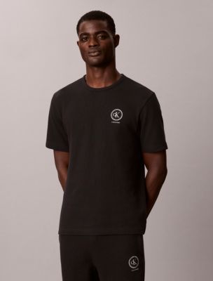Brushed Waffle Sleep Tee, Black