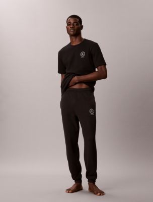 Brushed Waffle Sleep Joggers, Black