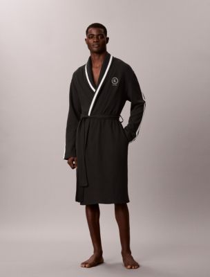 Brushed Waffle Robe, Black