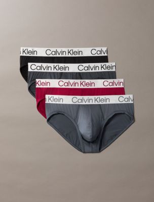 Chromatic 4-Pack Hip Brief, Black/ Board Stripe Turbulence Black/ Turbulence/ Beet Red