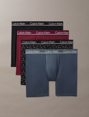 Microfiber Stretch Plus 4-Pack Boxer Brief, Black / Turbulence / Zindafel