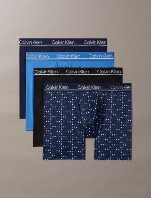 Microfiber Stretch Plus 4-Pack Boxer Brief, Peacoat / Black Multi