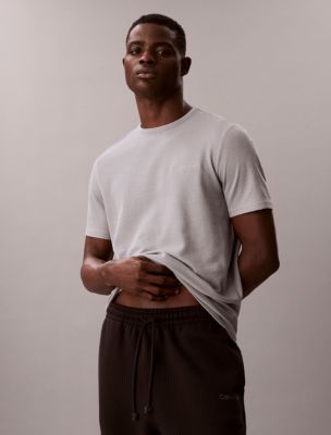Pique Crewneck Sleep T-Shirt, Wolf Grey