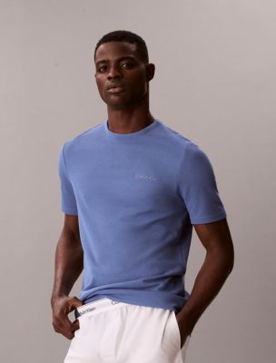 Pique Crewneck Sleep T-Shirt, Moonlight Blue