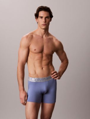 Microfiber Stretch Steel Boxer Brief, Blue Tulip