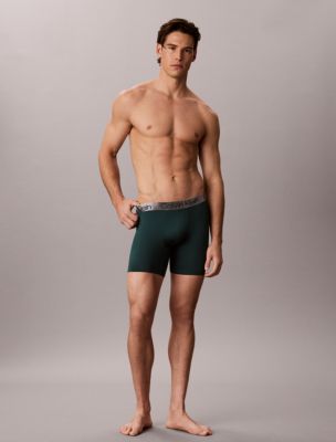 Трусы-боксеры Chromatic для мужчин, 4 шт. — Calvin Klein, цвет: Изумрудный зелёный разноцветный — фото 3