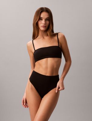 Solid Swim Bikini Bottom, Black