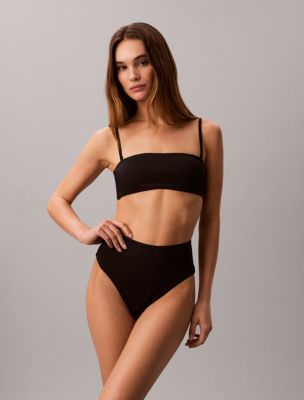 Купальный топ-бандо Calvin Klein Essentials, цвет: Чёрный — фото 2