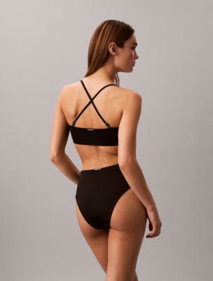 Купальный топ-бандо Calvin Klein Essentials, цвет: Чёрный — фото 3