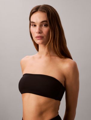 Купальный топ-бандо Calvin Klein Essentials, цвет: Чёрный — фото 4