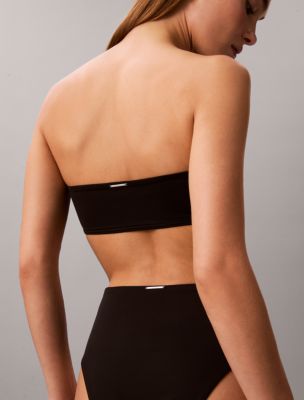 Купальный топ-бандо Calvin Klein Essentials, цвет: Чёрный — фото 5