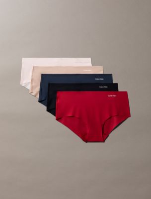 Invisibles 5-Pack Hipster, Red Stamp Multi