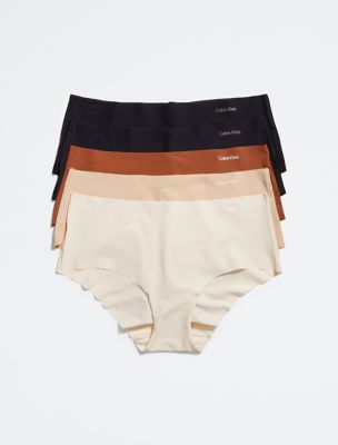 Invisibles 5-Pack Hipster, Black/Sand Multi