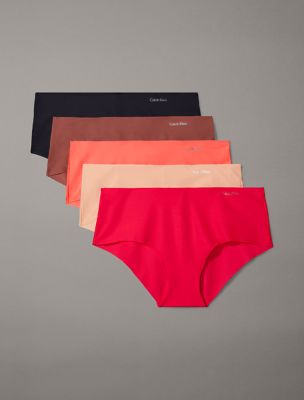 Invisibles 5-Pack Hipster, Black / Virtual Red Multi