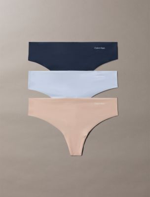 Invisibles 3-Pack Thong, Casual Blue / Speakeasy / Cedar