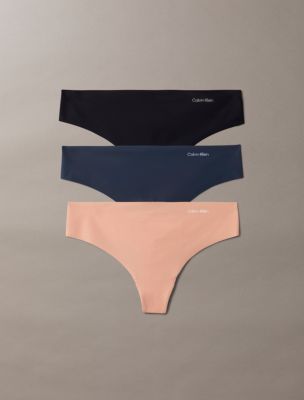 Invisibles 3-Pack Thong, Black/Speakeasy/Light Caramel