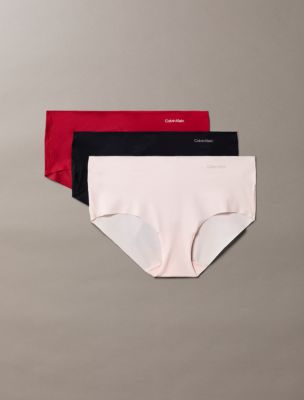 Invisibles 3-Pack Hipster, Red Stamp / Nymph Thigh / Black