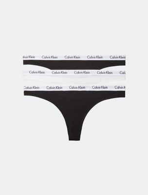 Emballage de 3 culottes tanga en coton avec logo Carousel, noir / blanc