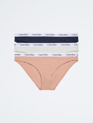 Carousel Logo Cotton 3-Pack Bikini, Canary/Stone/Blueberry