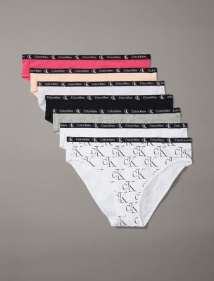Calvin Klein 1996 Cotton Stretch 7-Pack Modern Bikini, Wildflower Multi