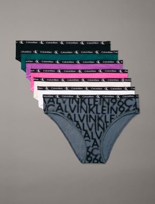 Calvin Klein 1996 Cotton Stretch 7-Pack Modern Bikini, June Bug Mutli