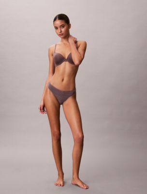 Ideal Cotton Thong, Erin Stripe Botanical Brown