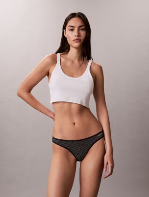 Ideal Cotton Bikini, Hairline Stripe Shoreline