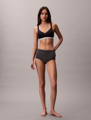 Ideal Cotton High Rise Brief, Hairline Stripe Shoreline