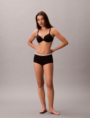 Modern Logo Boyshort, Seeing Stars Black