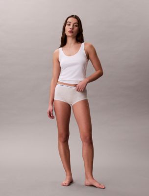 Icon Logo Boyshort, Snow Heather