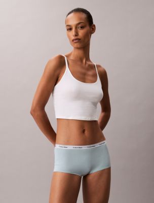 Modern Logo Boyshort, Cloud Blue