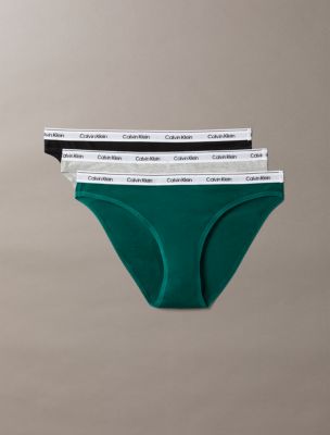 Modern Logo 3-Pack Bikini, Black/Grey Heather/Turf
