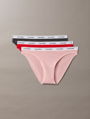 Modern Logo 3-Pack Bikini, Subdued / Adrenaline / Charcoal Grey