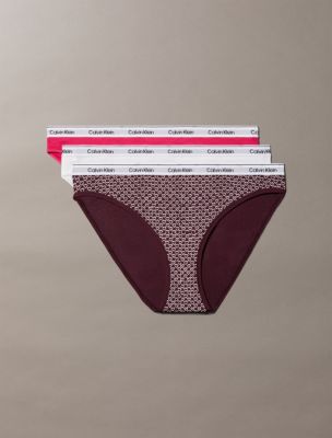 Modern Logo 3-Pack Bikini, Stencil / Dark Berry