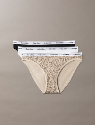 Icon Logo 3-Pack Bikini, Black/ Classic White/ Animal Mirror Oxford Tan