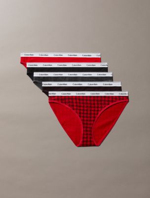 Modern Logo 5-Pack Low Rise Bikini, Multi