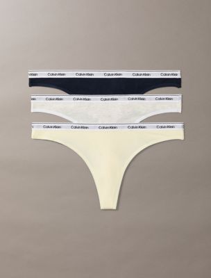 Icon Logo 3-Pack Low Rise Thong, Shoreline/ Snow Heather/ Pear Sorbet