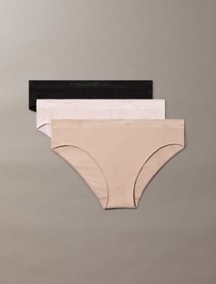 Bonded Flex 3-Pack Mid Rise Bikini, Black / Cedar / Eggshell