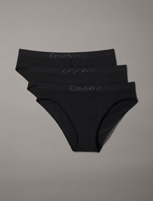 Bonded Flex 3-Pack Mid Rise Bikini, Black