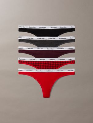 Modern Logo 5-Pack Thong, Multi