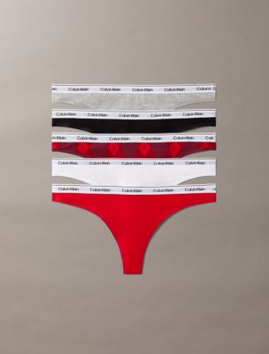 Icon Logo 5-Pack Thong, Grey Heather Multi