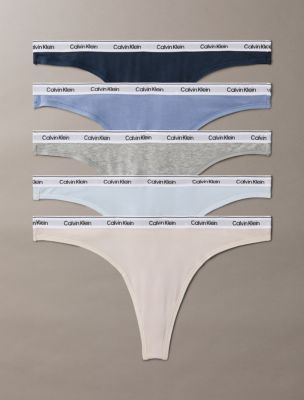 Modern Logo 5-Pack Thong, Plein Air Multi