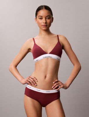 Cotton Stretch Rib Hipster, Established Red