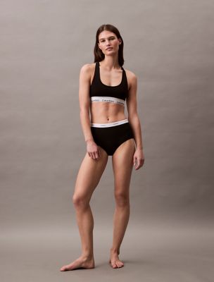 Cotton Stretch Rib High Rise Brief, Speakeasy