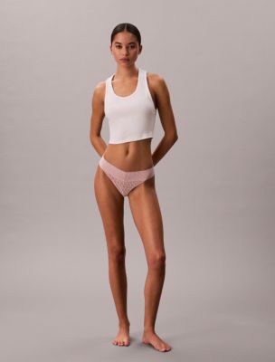 Icon Logo Lace Thong, Subdued    